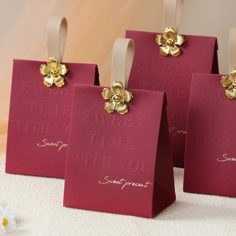 Event Party Box - 20/50 adet Premium şarap kırmızısı hediye