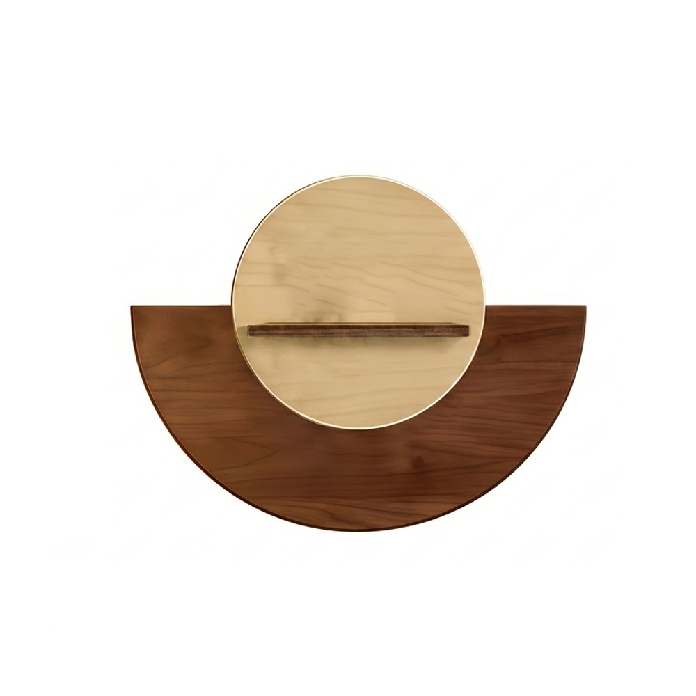 Flower Wall Panel - Oval Ahşap Duvara Monte Çiçek Rafı