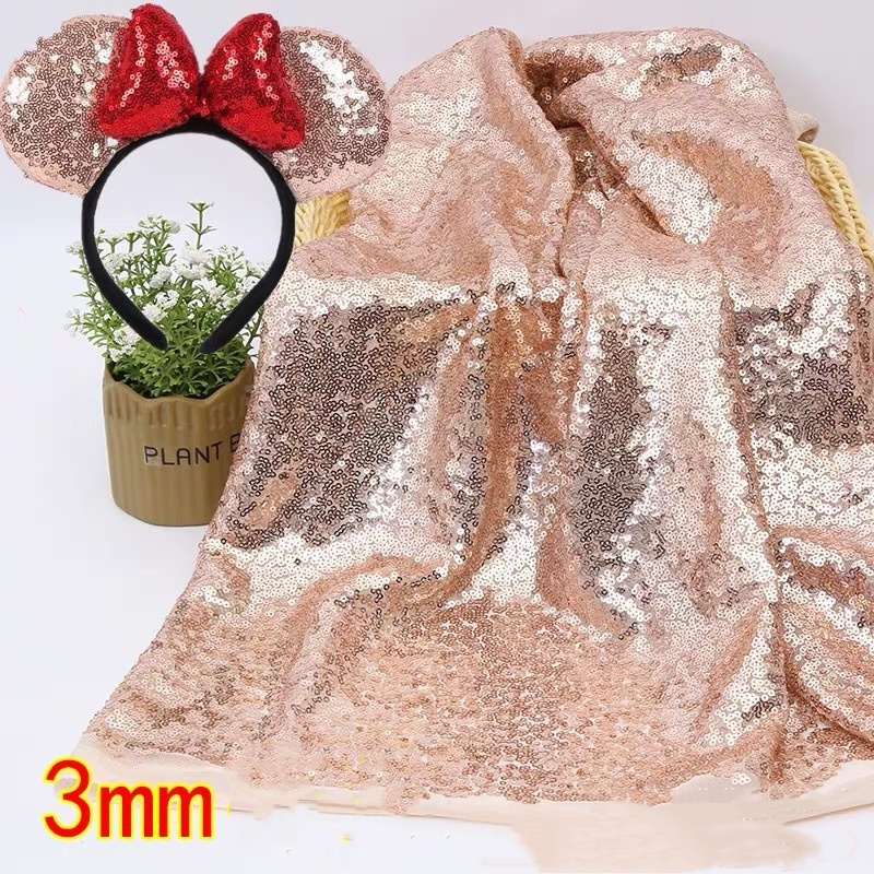 Glitter Tablecloth - 3mm Tam Küçük Pul Kumaş, Abiye